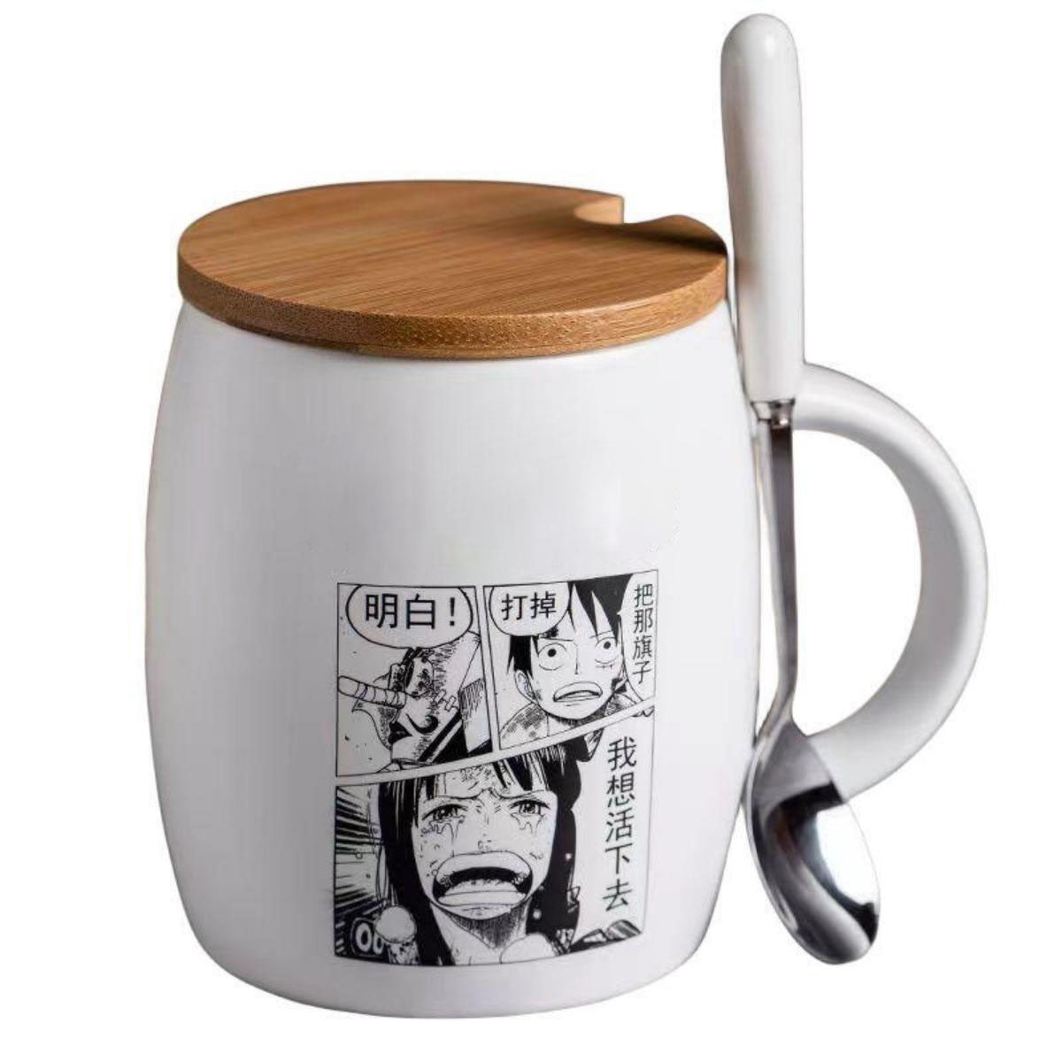 Luffy / Zoro Ceramic Cup Delicate And Durable Heat Resistant Ceramic Cup