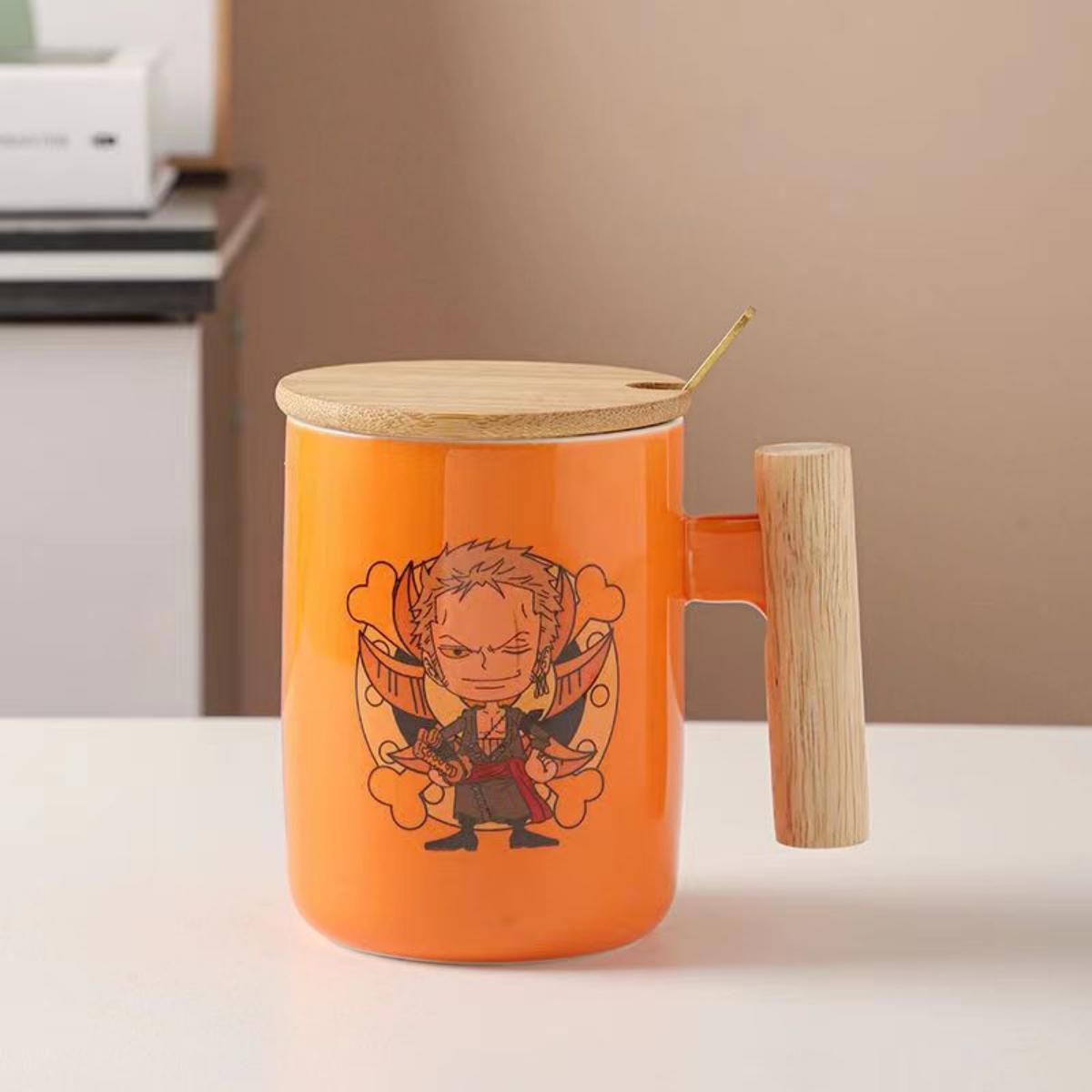 Luffy / Chopper / Zoro / Sanji Mug Gift Box Set Ceramic Mug With Lid Spoon