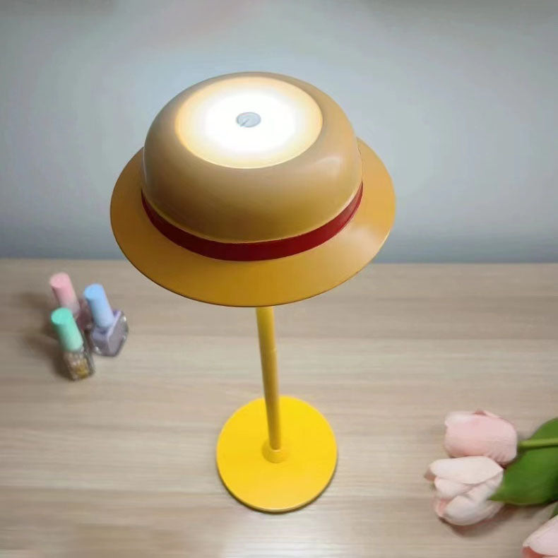 Luffy Straw Hat Shape Metal Table Lamp Night Light