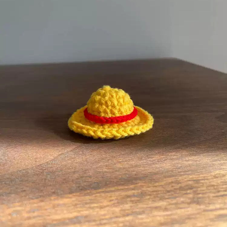Handmade Luffy, Ace, Sabo & Chopper Mini Pirate Hats | DIY Knitted Anime Hats