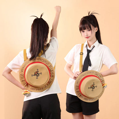 Luffy Straw Hat Shape Backpack One Piece Side Bag | Carrying Adventure Dreams