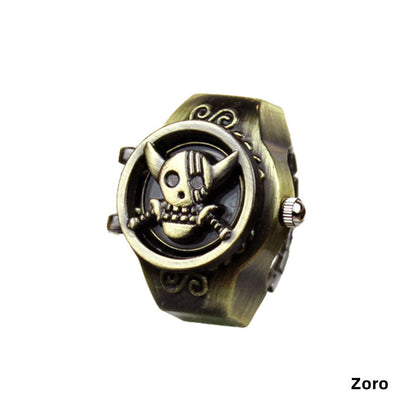 Luffy Ring Modelling Retro Fashion Creative Contracted Clamshell Ring Watches