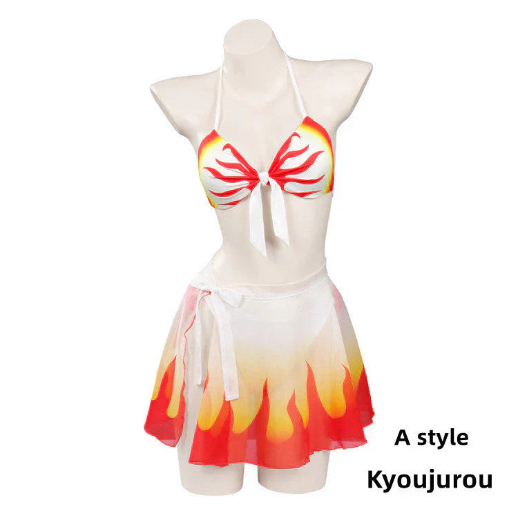 Nezuko/Tanjirou/Zenitsu/Kochou Shinobu/Giyuu/Kyoujurou Cosplay lovely sexy woman bikini swimwear