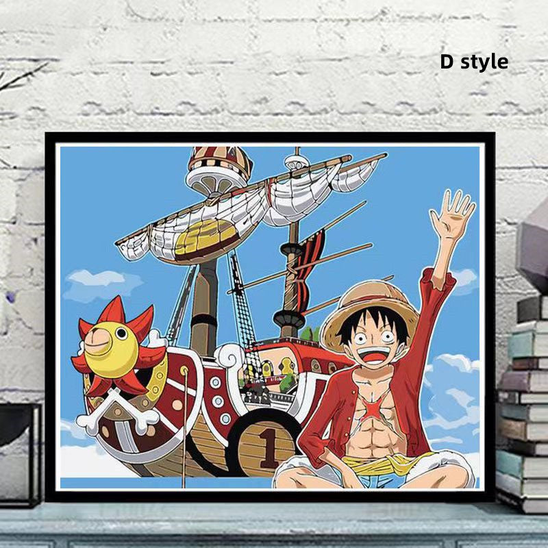 Luffy / Zoro / Nami Handsome Handicraft Doodle Digital Oil Painting