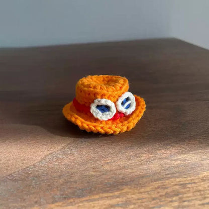 Handmade Luffy, Ace, Sabo & Chopper Mini Pirate Hats | DIY Knitted Anime Hats