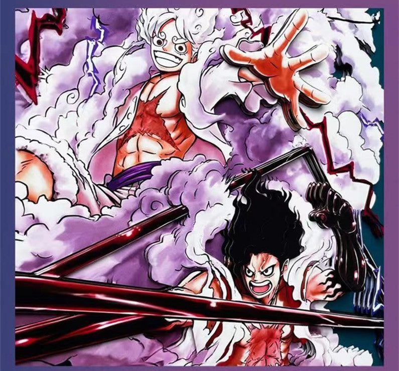 Luffy All Form Framed 3D Wall Art