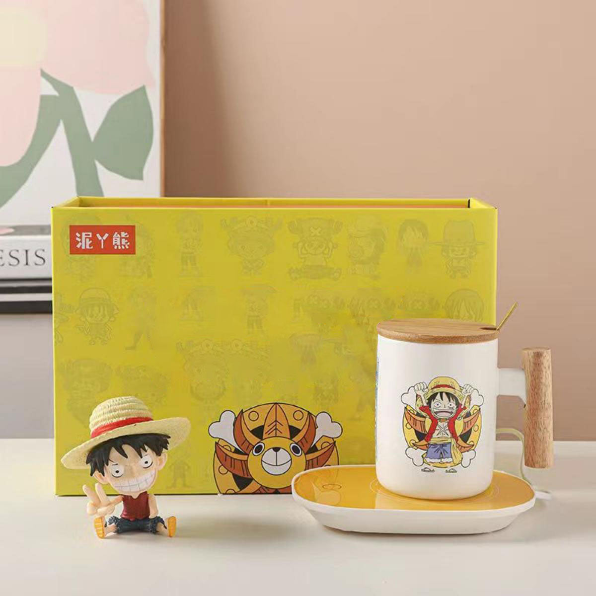 Luffy / Chopper / Zoro / Sanji Mug Gift Box Set Ceramic Mug With Lid Spoon