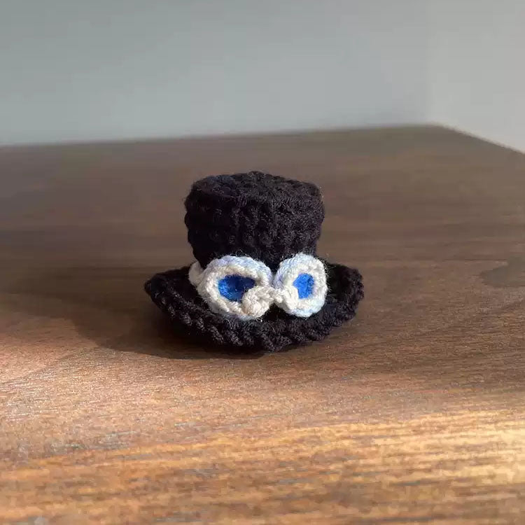 Handmade Luffy, Ace, Sabo & Chopper Mini Pirate Hats | DIY Knitted Anime Hats