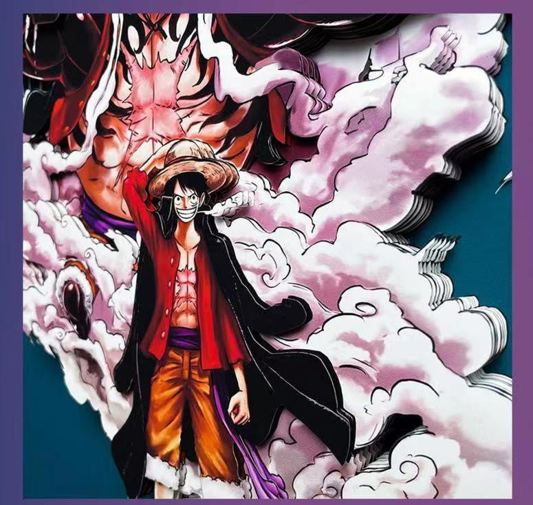 Luffy All Form Framed 3D Wall Art