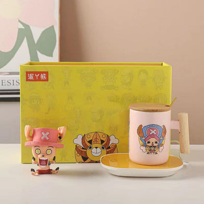 Luffy / Chopper / Zoro / Sanji Mug Gift Box Set Ceramic Mug With Lid Spoon
