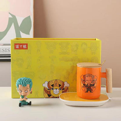 Luffy / Chopper / Zoro / Sanji Mug Gift Box Set Ceramic Mug With Lid Spoon