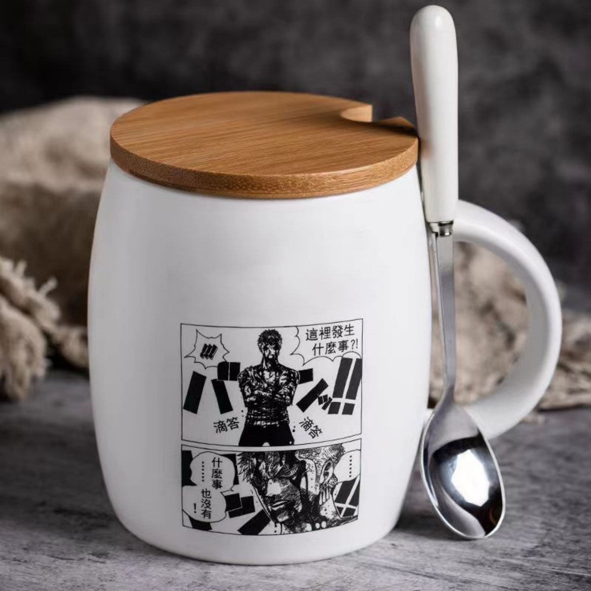 Luffy / Zoro Ceramic Cup Delicate And Durable Heat Resistant Ceramic Cup