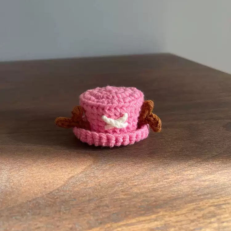 Handmade Luffy, Ace, Sabo & Chopper Mini Pirate Hats | DIY Knitted Anime Hats