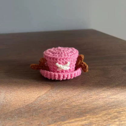 Handmade Luffy, Ace, Sabo & Chopper Mini Pirate Hats | DIY Knitted Anime Hats