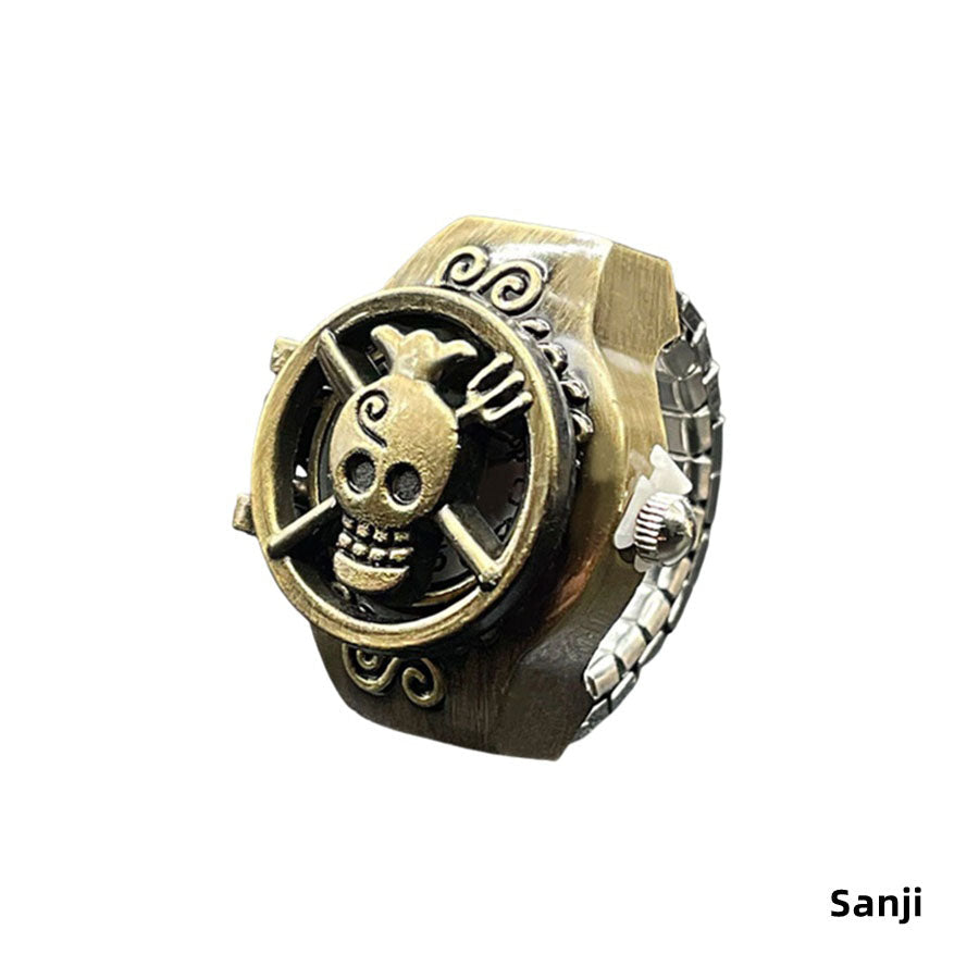 Luffy Ring Modelling Retro Fashion Creative Contracted Clamshell Ring Watches