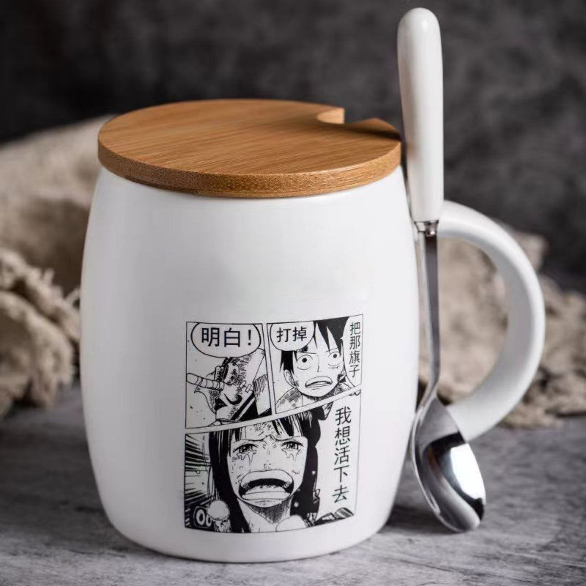 Luffy / Zoro Ceramic Cup Delicate And Durable Heat Resistant Ceramic Cup