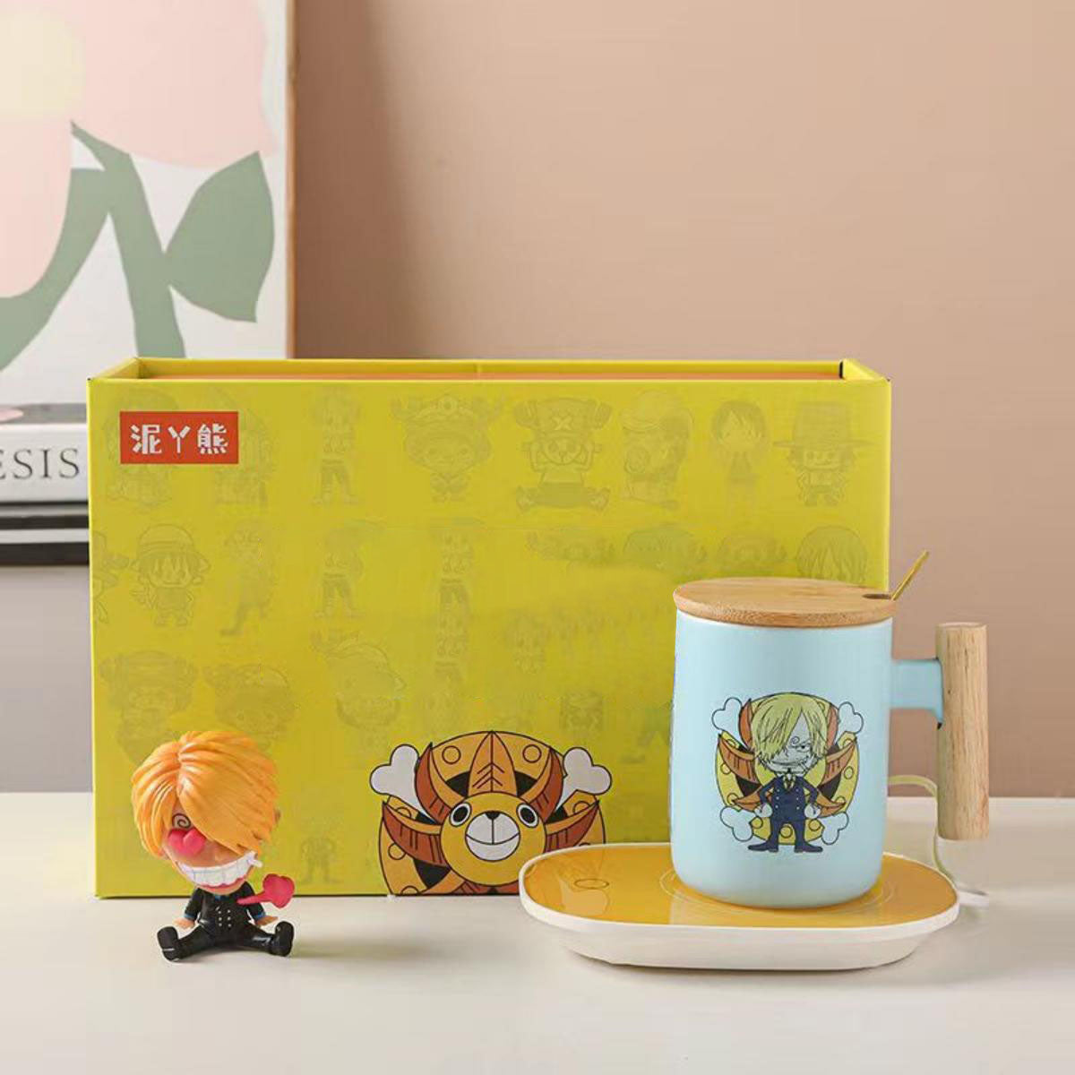 Luffy / Chopper / Zoro / Sanji Mug Gift Box Set Ceramic Mug With Lid Spoon