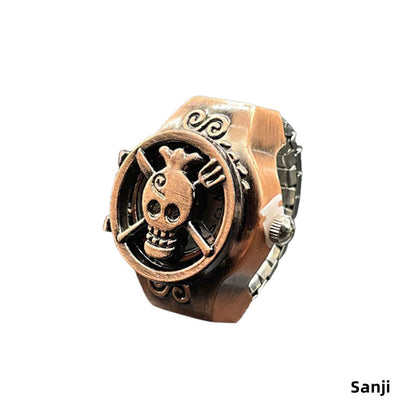Luffy Ring Modelling Retro Fashion Creative Contracted Clamshell Ring Watches