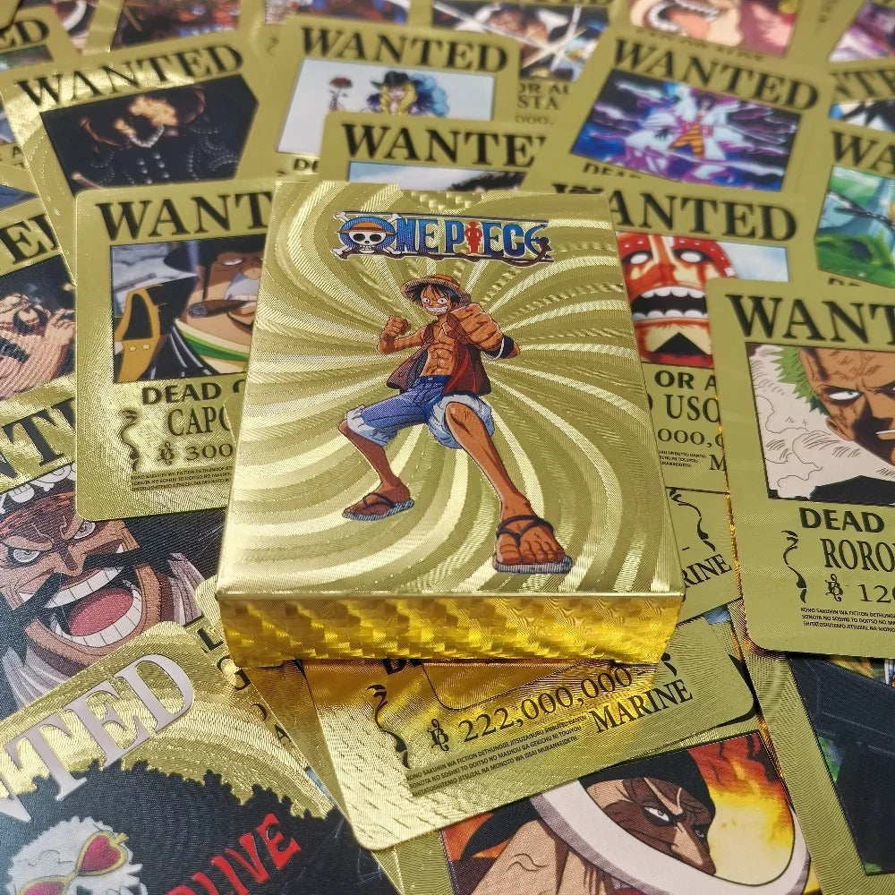 New One Piece Battle Game Cards | Gold Poker Game Card Pack