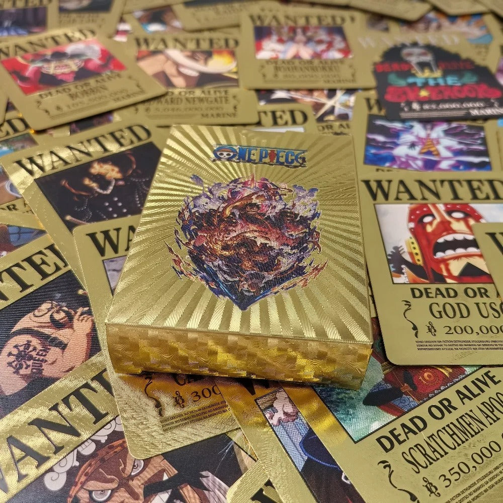 New One Piece Battle Game Cards | Gold Poker Game Card Pack