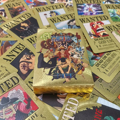 New One Piece Battle Game Cards | Gold Poker Game Card Pack