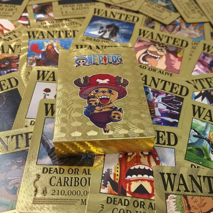 New One Piece Battle Game Cards | Gold Poker Game Card Pack