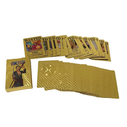 New One Piece Battle Game Cards | Gold Poker Game Card Pack