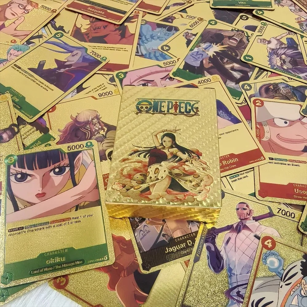 New One Piece Battle Game Cards | Gold Poker Game Card Pack