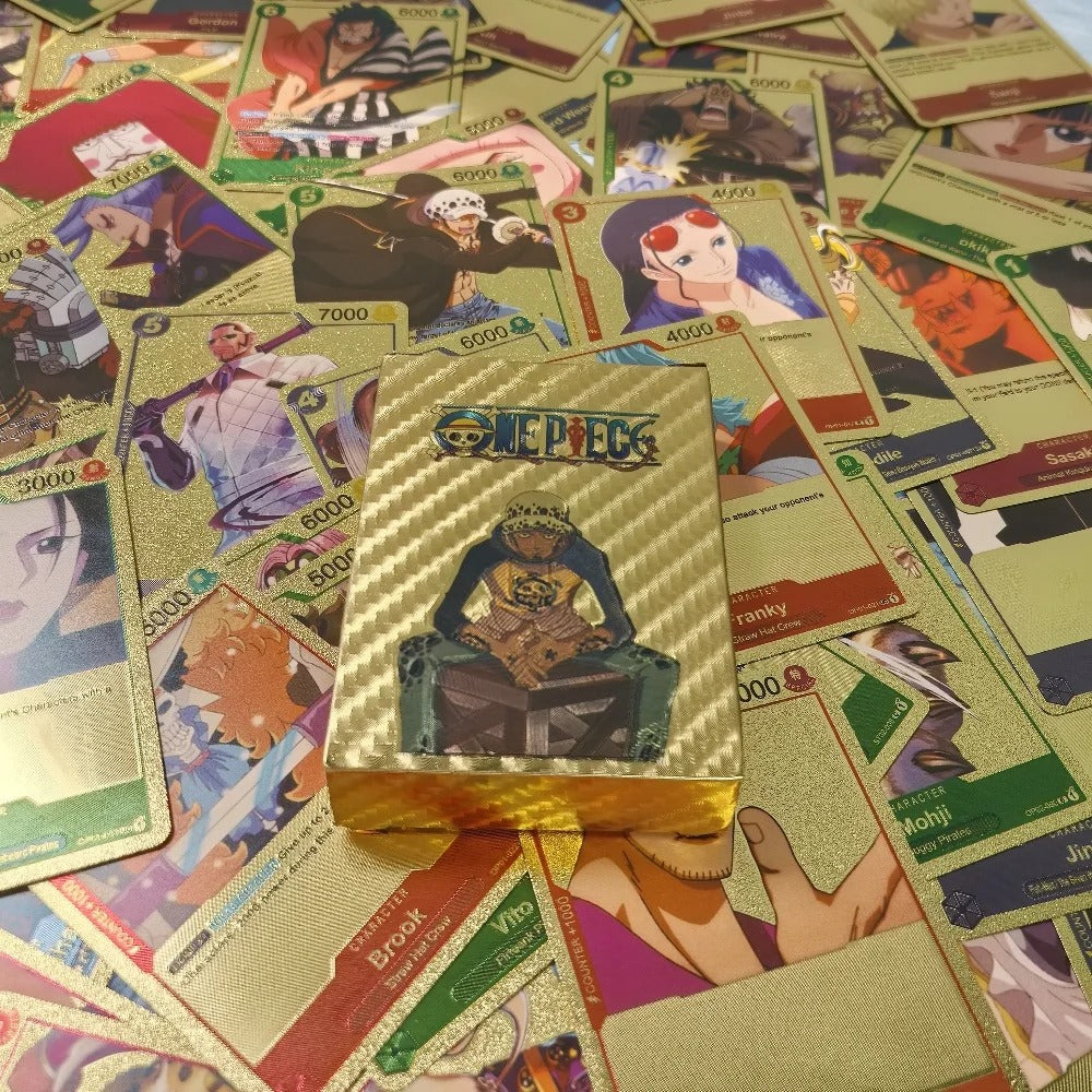 New One Piece Battle Game Cards | Gold Poker Game Card Pack